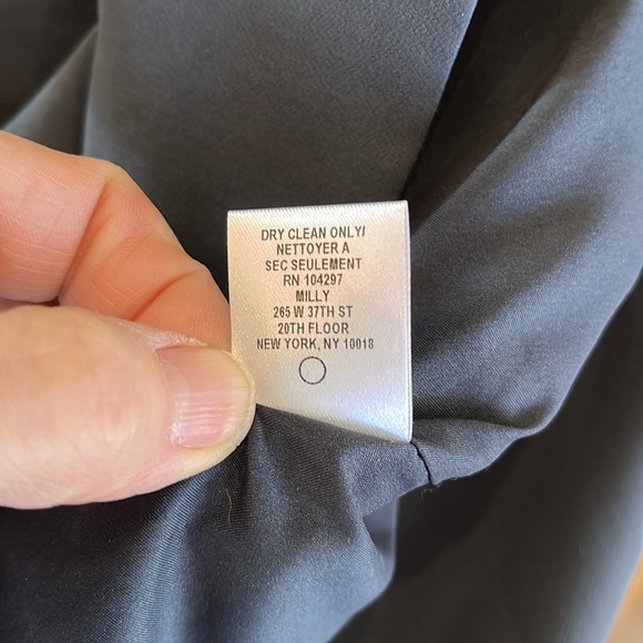 EUC Milly dress off/at the edge of the shoulder flutter sleeve in steel grey - Picture 10 of 11